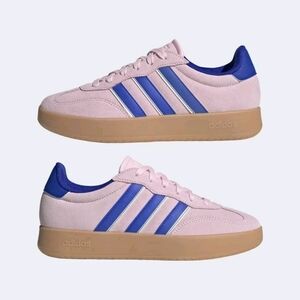 Adidas Barreda Womens Sneakers In Pink And Lucid Blue With Gum Sole